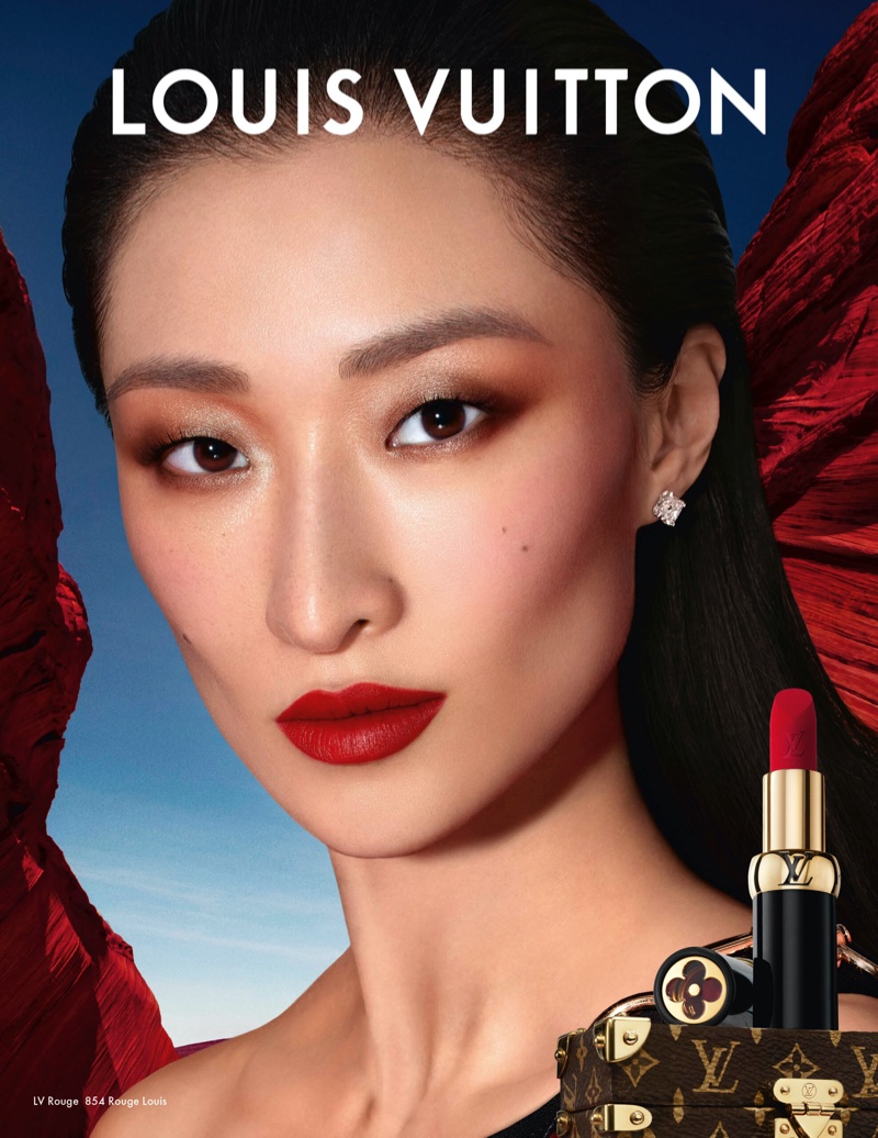 Chu Wong fronts Louis Vuitton La Beauté Louis Vuitton campaign.