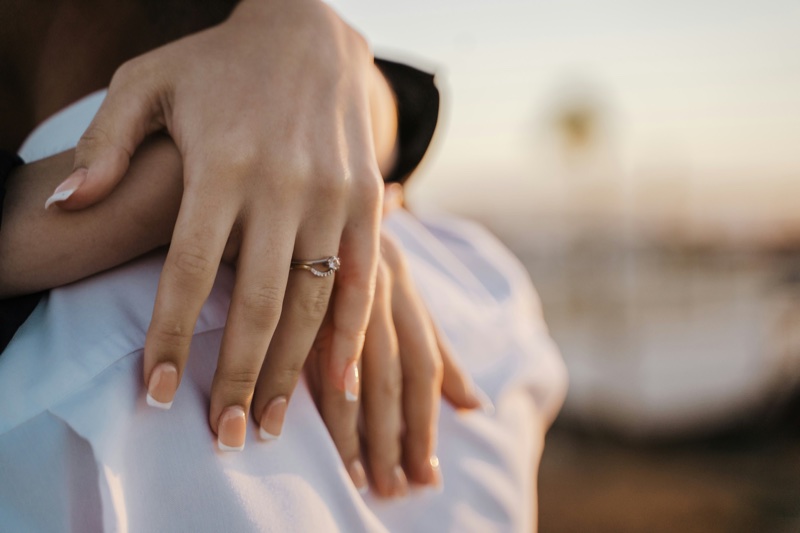Modern engagement rings