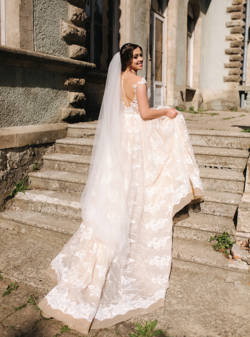 Wedding Dress Stairs