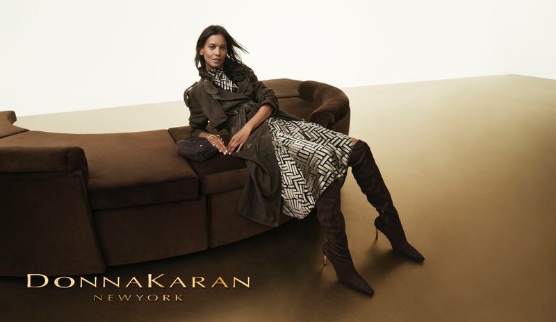 Liya Kebede poses in Donna Karan's fall 2025 campaign.