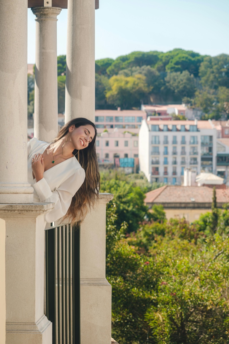 Portugal building woman