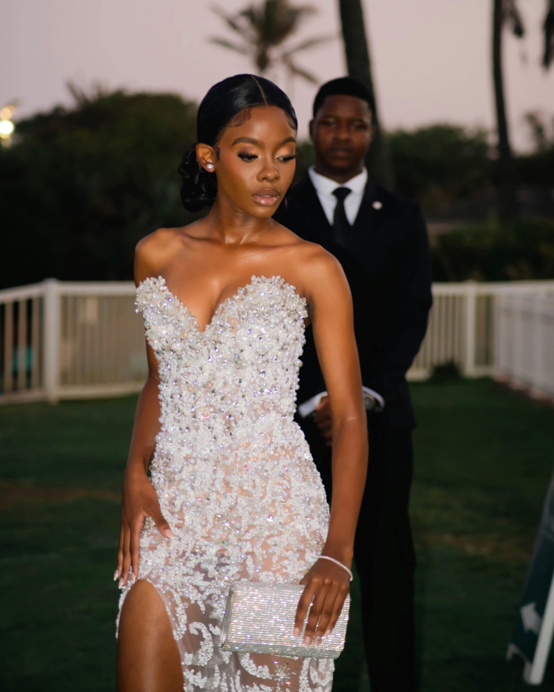 Prom silver dramatic style